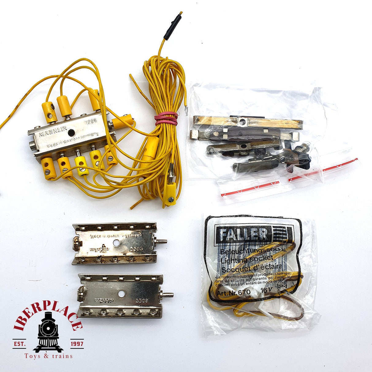 ♻️ 2da mano -  Märklin Faller 7209 Placas de distribución patines AC bombillas H0 escala 1:87 EH010
