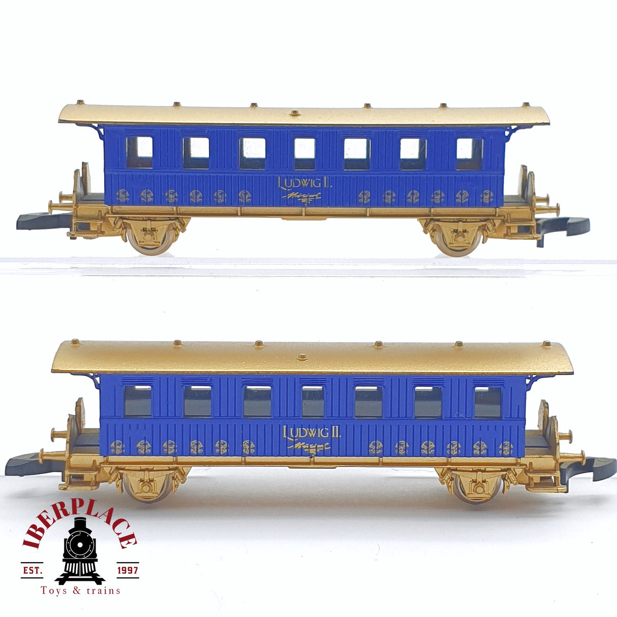 ♻️ 2 mano -  2x Märklin vagones pasajero Ludwig II Z escala 1:220 TEN06