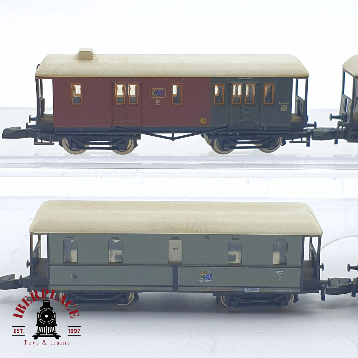♻️ 2 mano -  4x Märklin vagones pasajeros y equipaje Z escala 1:220 TEN06