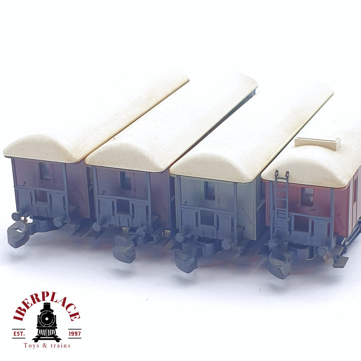 ♻️ 2 mano -  4x Märklin vagones pasajeros y equipaje Z escala 1:220 TEN06