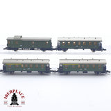 ♻️ 2 mano -  4x Märklin vagones pasajeros y equipaje Z escala 1:220 TEN06