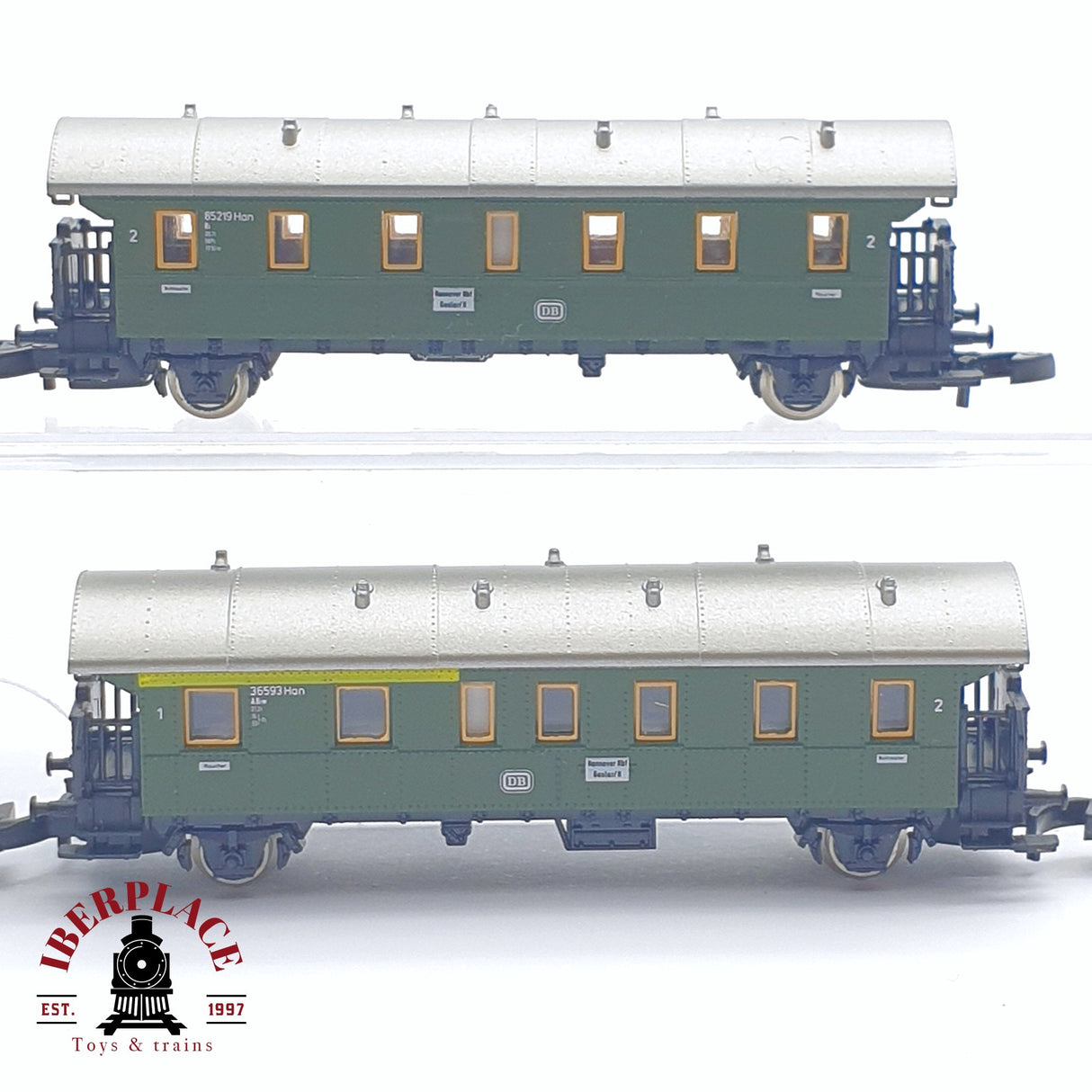 ♻️ 2 mano -  4x Märklin vagones pasajeros y equipaje Z escala 1:220 TEN06