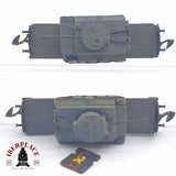 ♻️ 2 mano -  2x Märklin vagones plataforma con vehículos militares Z escala 1:220 TEN06