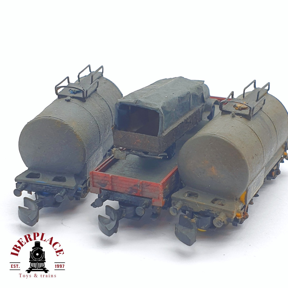 ♻️ 2 mano -  3x Märklin vagones mercancias envejecidos Z escala 1:220 TEN06