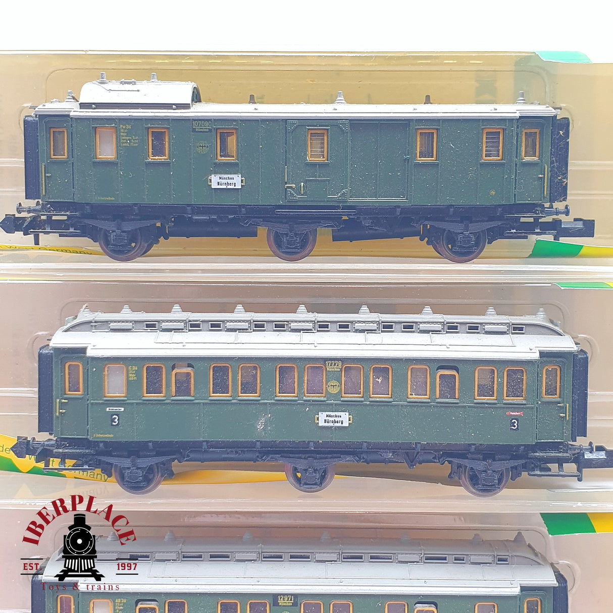 ♻️ 2 mano - Minitrix 5x vagones pasajeros DR clases 1-2-3 N escala 1:160 TEN06