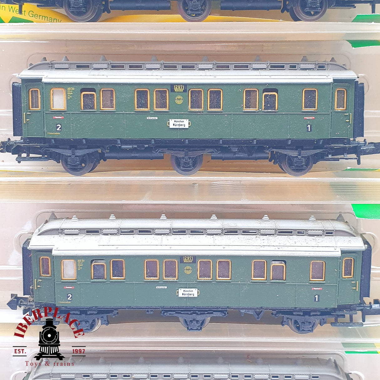 ♻️ 2 mano - Minitrix 5x vagones pasajeros DR clases 1-2-3 N escala 1:160 TEN06