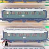 ♻️ 2 mano - Minitrix 5x vagones pasajeros DR clases 1-2-3 N escala 1:160 TEN06