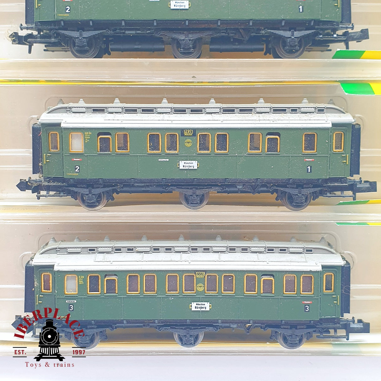 ♻️ 2 mano - Minitrix 5x vagones pasajeros DR clases 1-2-3 N escala 1:160 TEN06