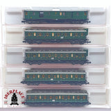 ♻️ 2 mano - Fleischmann 5x vagones pasajeros y equipaje DRG clases 2-3 N escala 1:160 TEN06