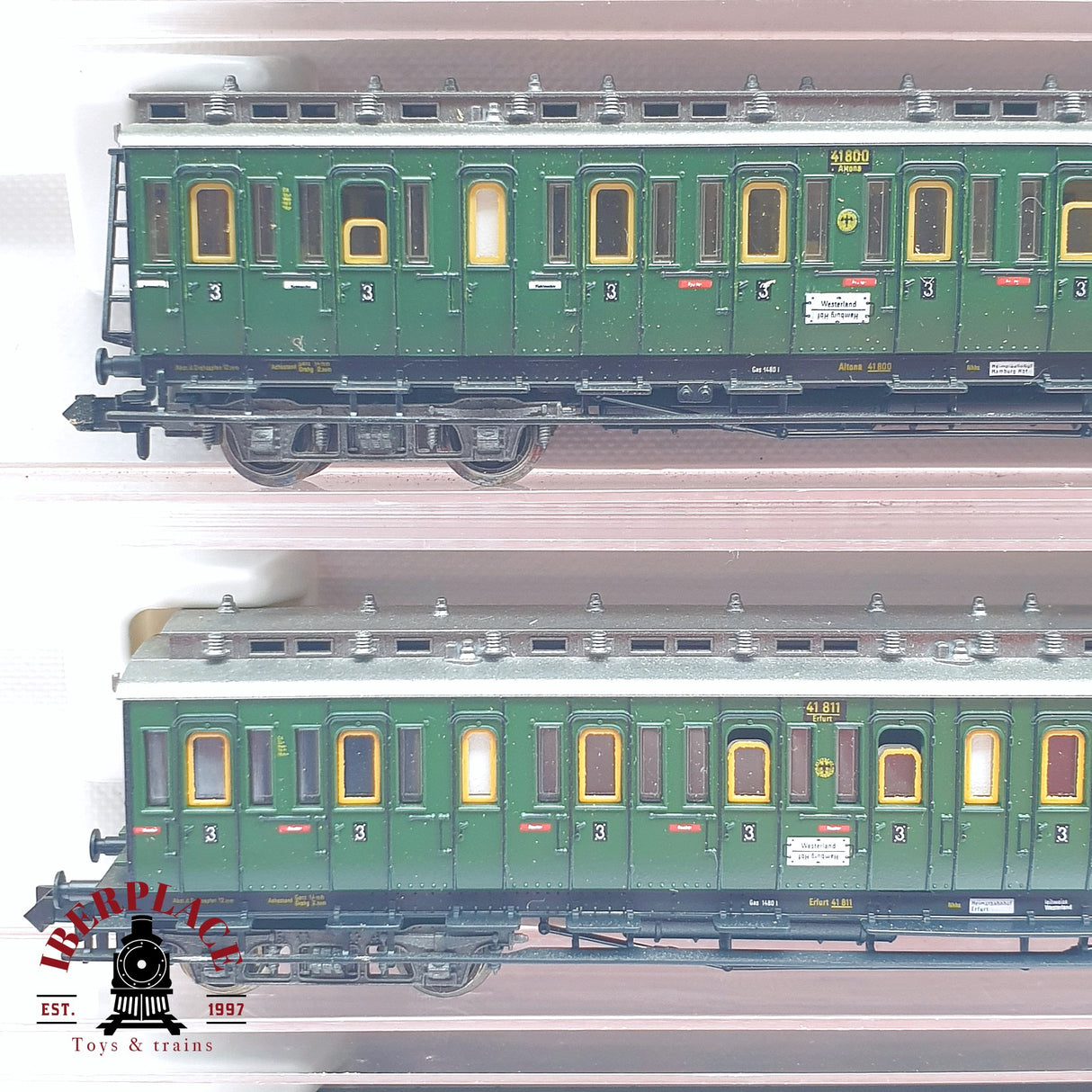 ♻️ 2 mano - Fleischmann 5x vagones pasajeros y equipaje DRG clases 2-3 N escala 1:160 TEN06