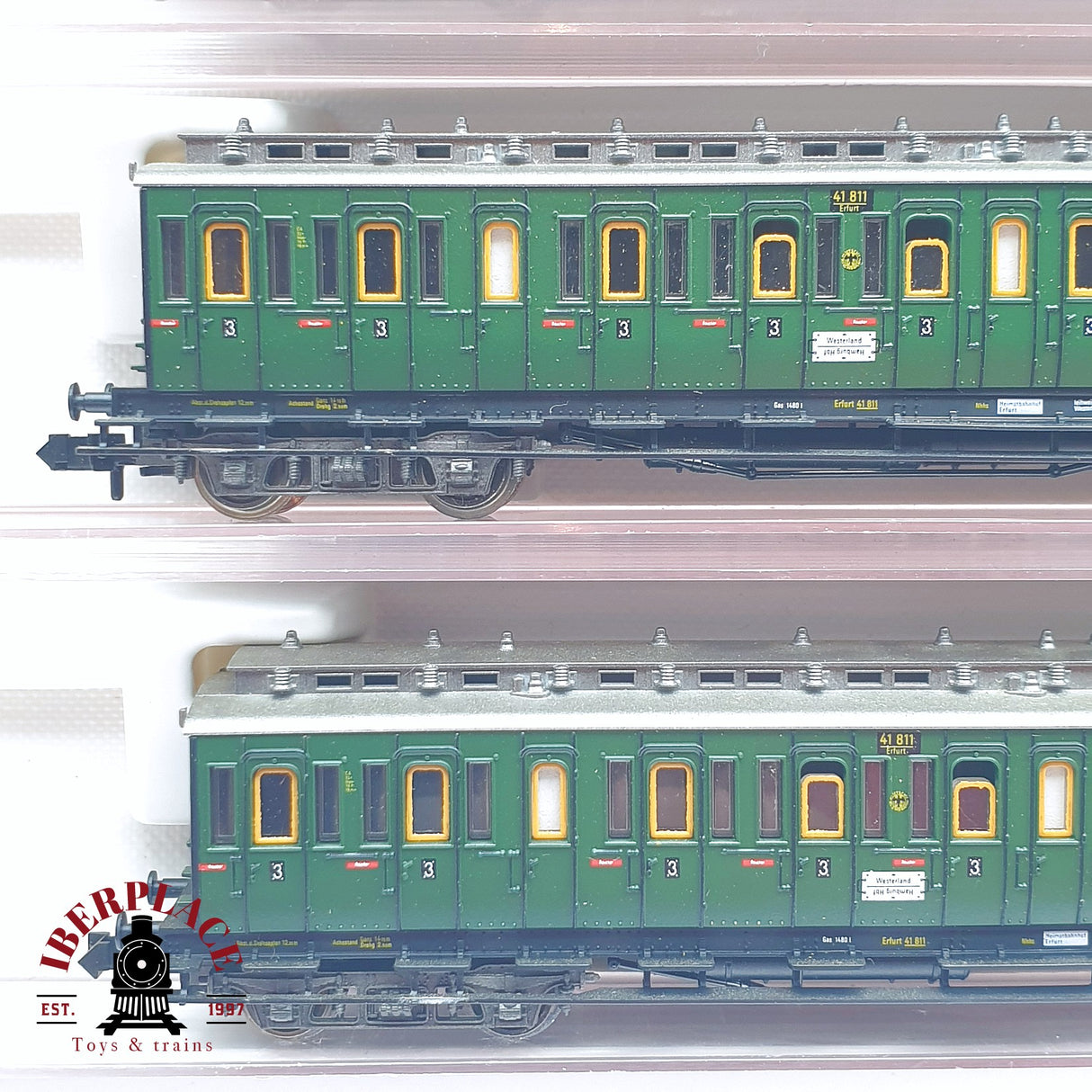 ♻️ 2 mano - Fleischmann 5x vagones pasajeros y equipaje DRG clases 2-3 N escala 1:160 TEN06