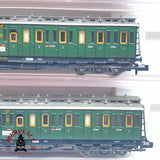 ♻️ 2 mano - Fleischmann 5x vagones pasajeros y equipaje DRG clases 2-3 N escala 1:160 TEN06