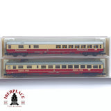 ♻️ 2 mano - Fleischmann 2x vagones pasajeros restaurante Quick Pick DB N escala 1:160 TEN06