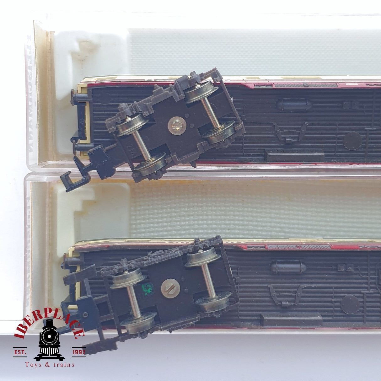 ♻️ 2 mano - Fleischmann 2x vagones pasajeros restaurante Quick Pick DB N escala 1:160 TEN06