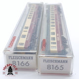 ♻️ 2 mano - Fleischmann 2x vagones pasajeros restaurante Quick Pick DB N escala 1:160 TEN06