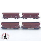 ♻️ 2 mano - Fleischmann 4x 852320 vagones tolva H DB N escala 1:160 TEN06
