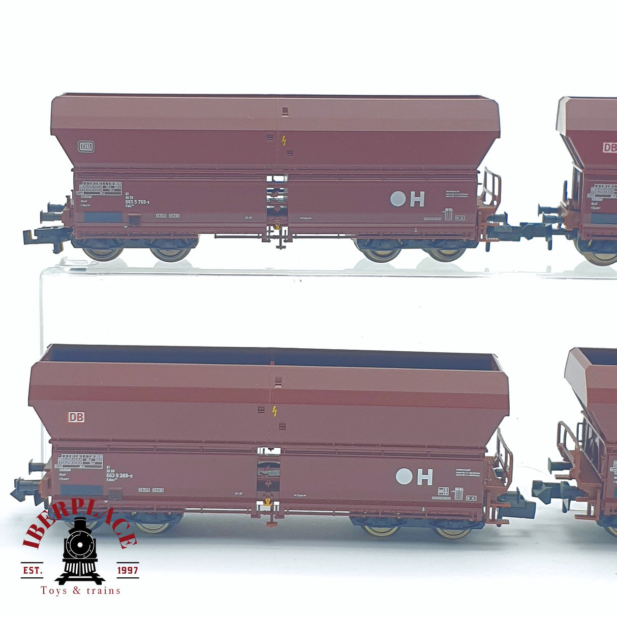 ♻️ 2 mano - Fleischmann 4x 852320 vagones tolva H DB N escala 1:160 TEN06