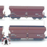 ♻️ 2 mano - Fleischmann 4x 852320 vagones tolva H DB N escala 1:160 TEN06