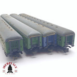 ♻️ 2 mano - Minitrix 4x vagones pasajero y equipaje clase 1-2 N escala 1:160 TEN06