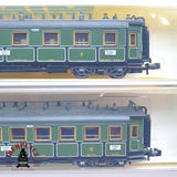 ♻️ 2 mano - Minitrix 2x vagones pasajeros K.Bay.Sts.B clases 1-2-3 N escala 1:160 TEN06