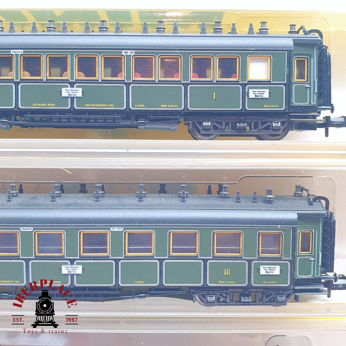 ♻️ 2 mano - Minitrix 3x vagones pasajeros y equipaje K.Bay.Sts.B Berlin N escala 1:160 TEN06