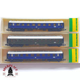 ♻️ 2 mano - Minitrix 3x vagones pasajeros y equipaje DB clases 1-2 N escala 1:160 TEN06