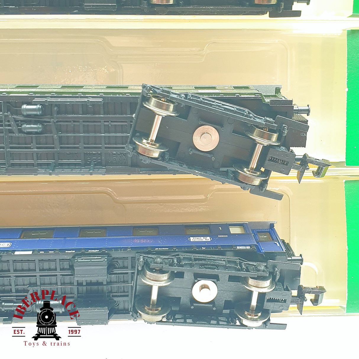 ♻️ 2 mano - Minitrix 3x vagones pasajeros y equipaje DB clases 1-2 N escala 1:160 TEN06