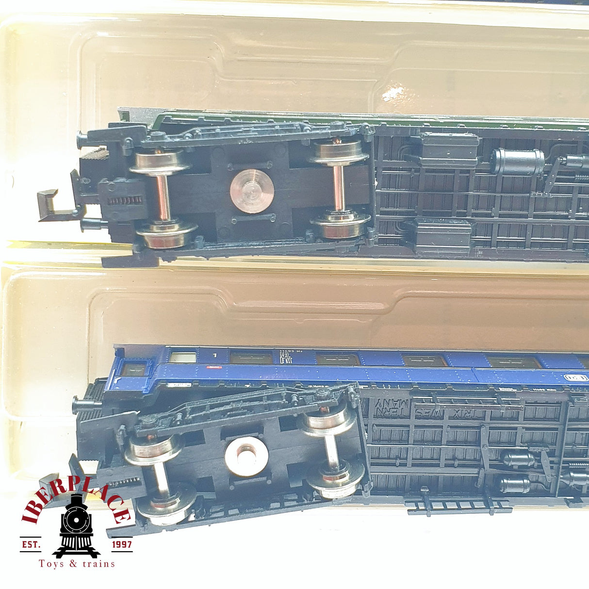 ♻️ 2 mano - Minitrix 3x vagones pasajeros y equipaje DB clases 1-2 N escala 1:160 TEN06