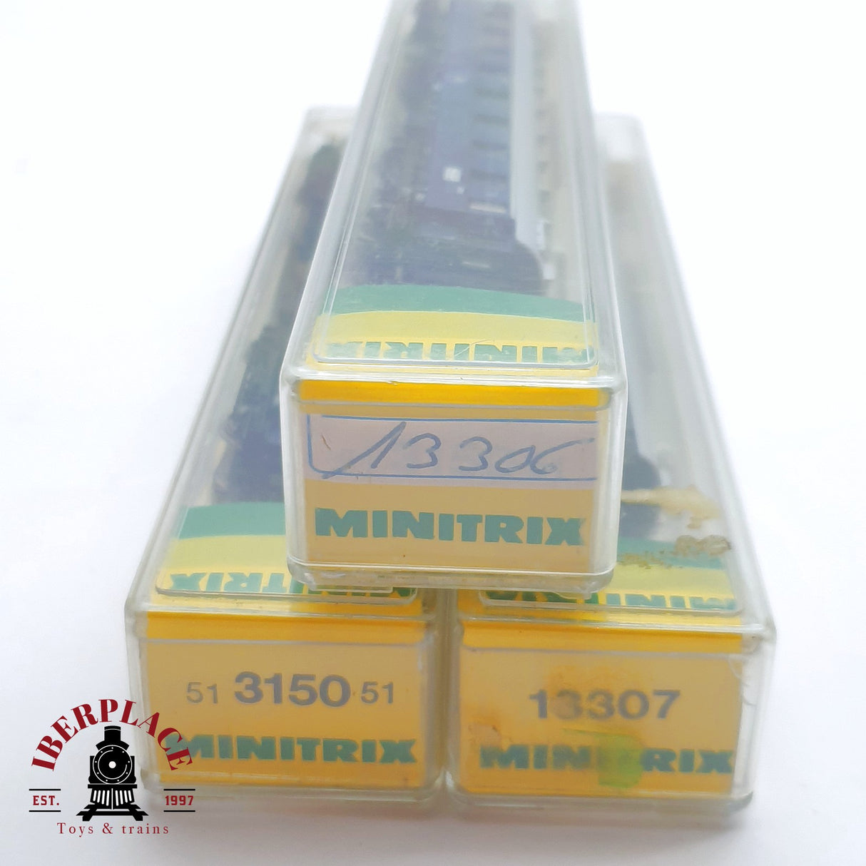 ♻️ 2 mano - Minitrix 3x vagones pasajeros y equipaje DB clases 1-2 N escala 1:160 TEN06