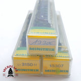 ♻️ 2 mano - Minitrix 3x vagones pasajeros y equipaje DB clases 1-2 N escala 1:160 TEN06