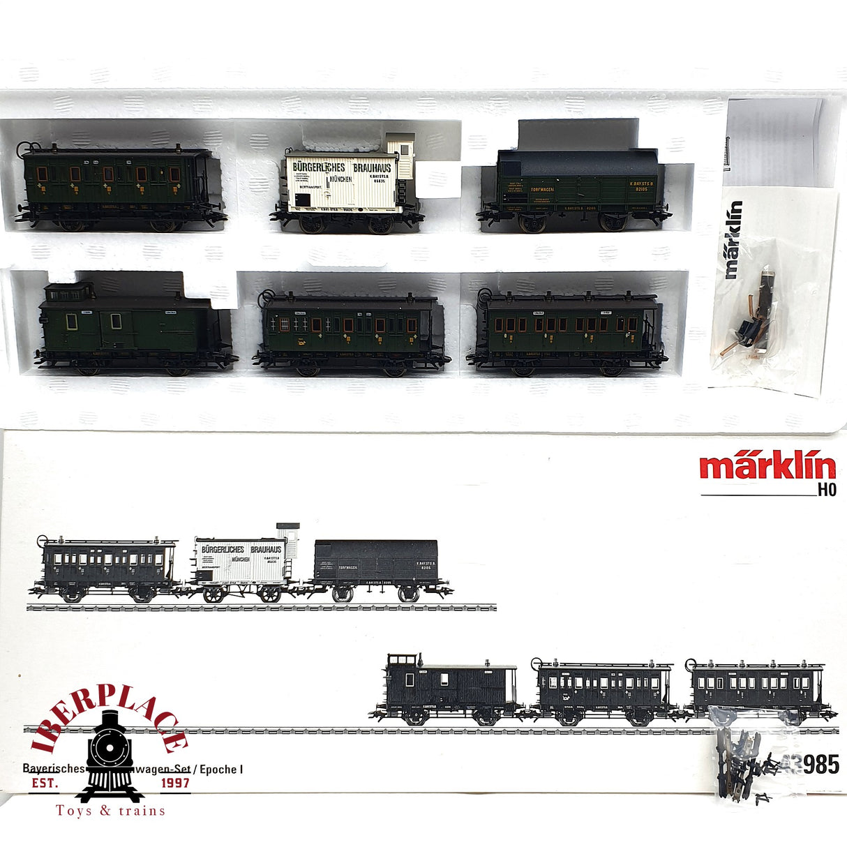 ♻️ 2 mano - Märklin 43985 Set pasajeros  Bayerisches H0 escala 1:87 A107