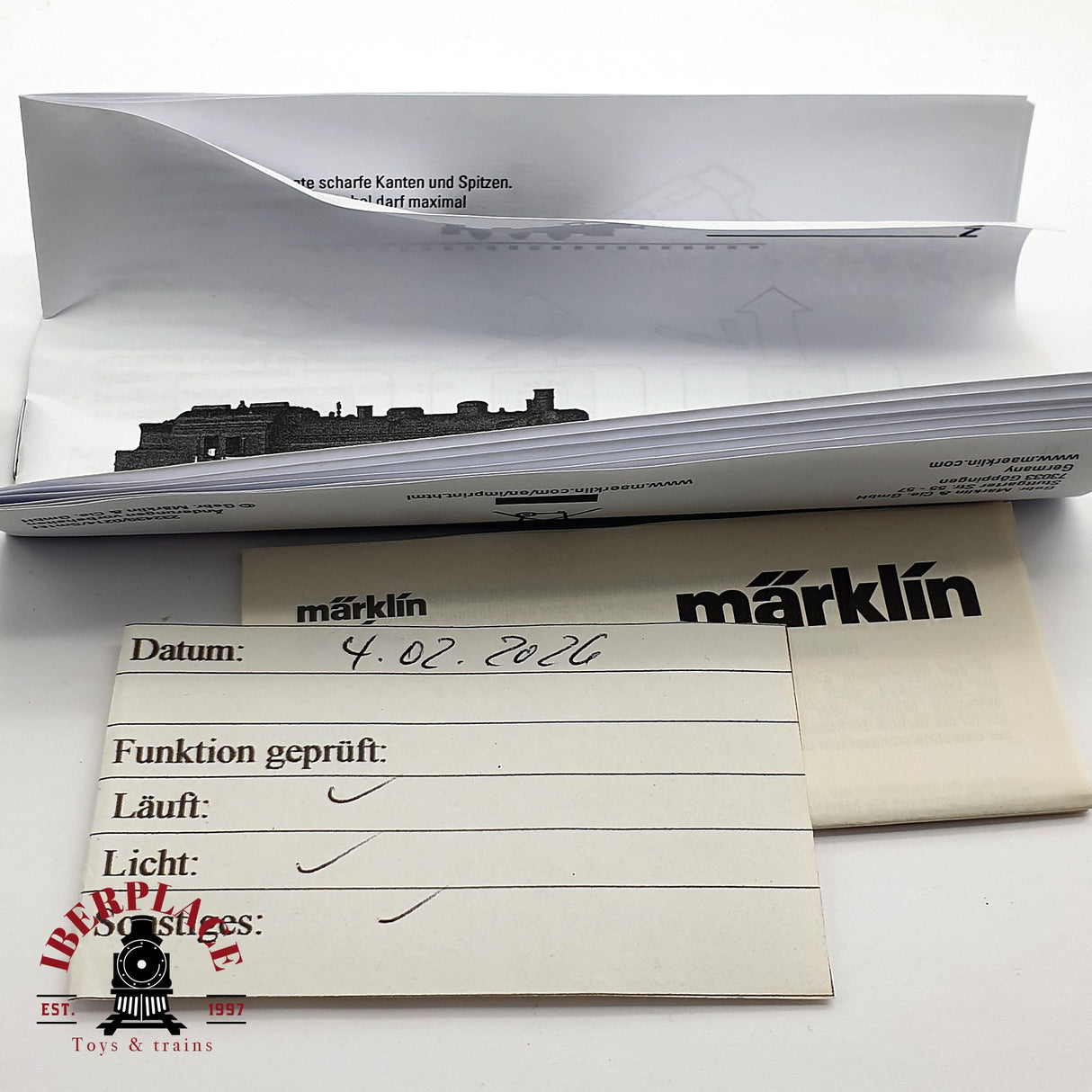 ♻️ 2 mano - Märklin 88294 Locomotora BR 96 DB Z escala 1:220 EZ07