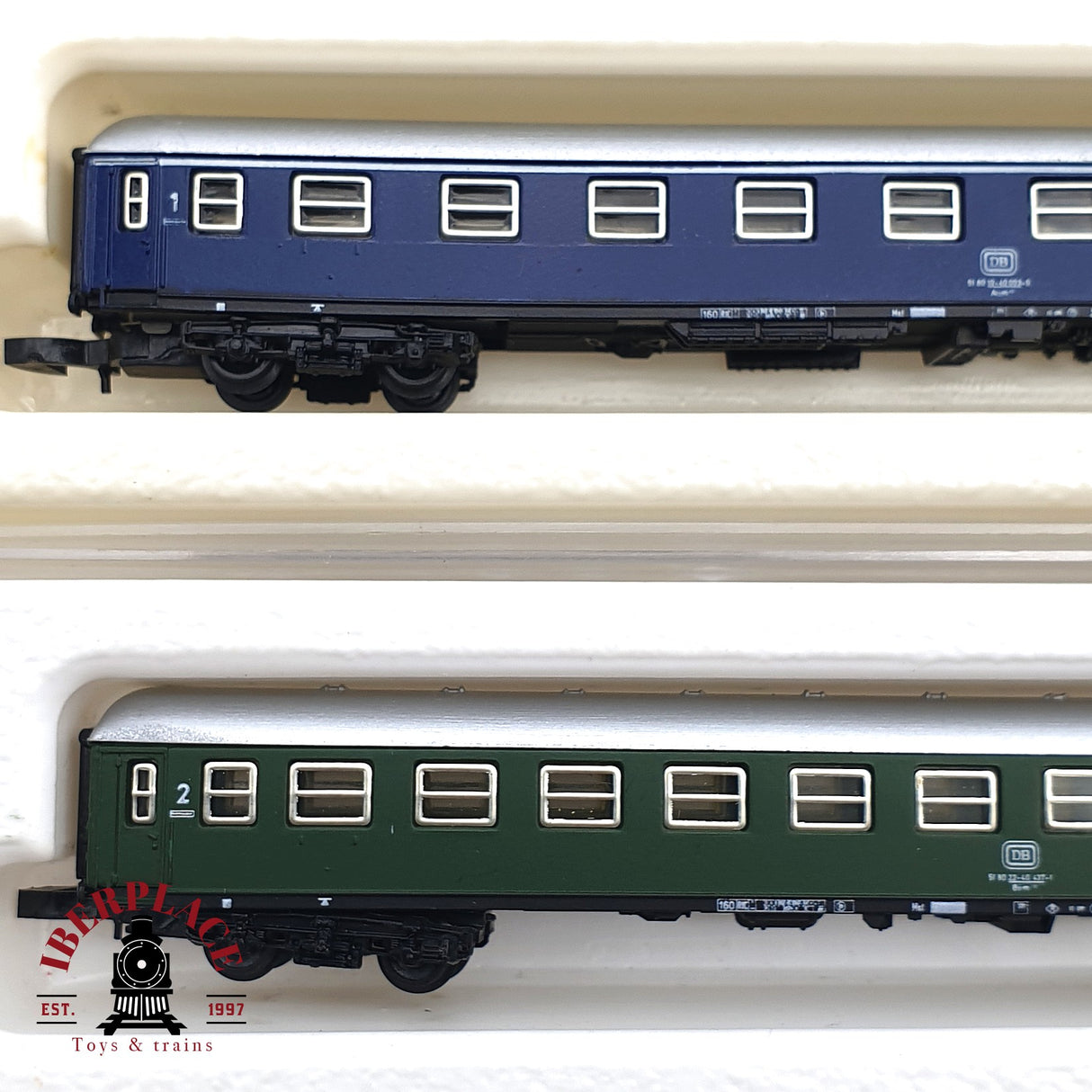 ♻️ 2 mano - Märklin 8x vagones pasajero y equipajes DB Z escala 1:220 EZ07