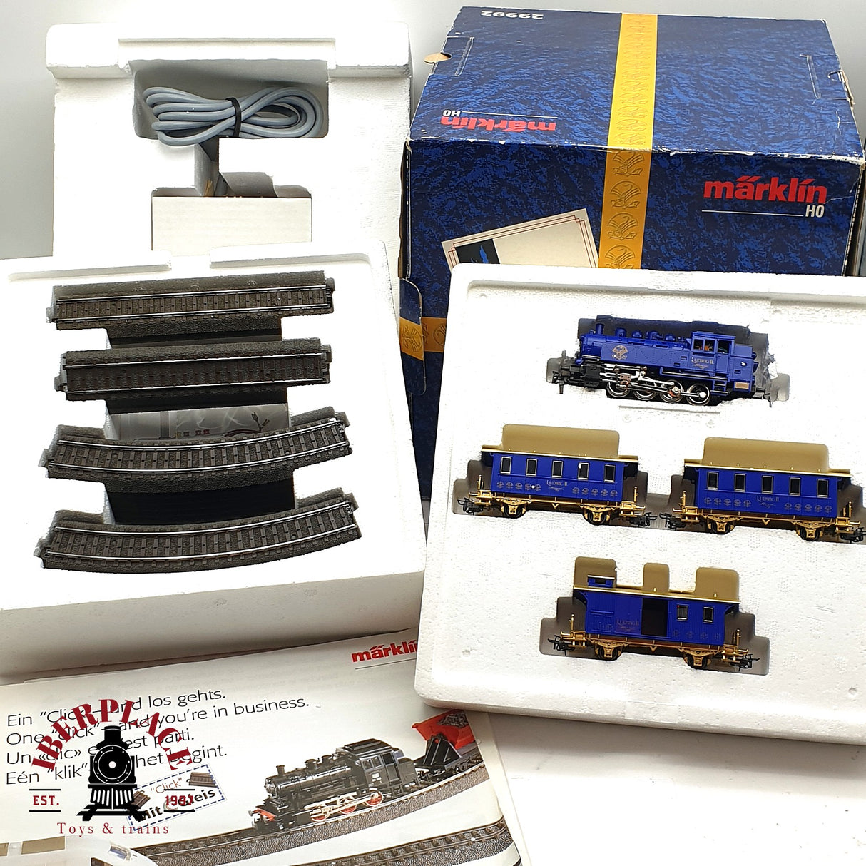 ♻️ 2 mano - Märklin 29992 Set Locomotora König Ludwig II H0 escala 1:87 A107