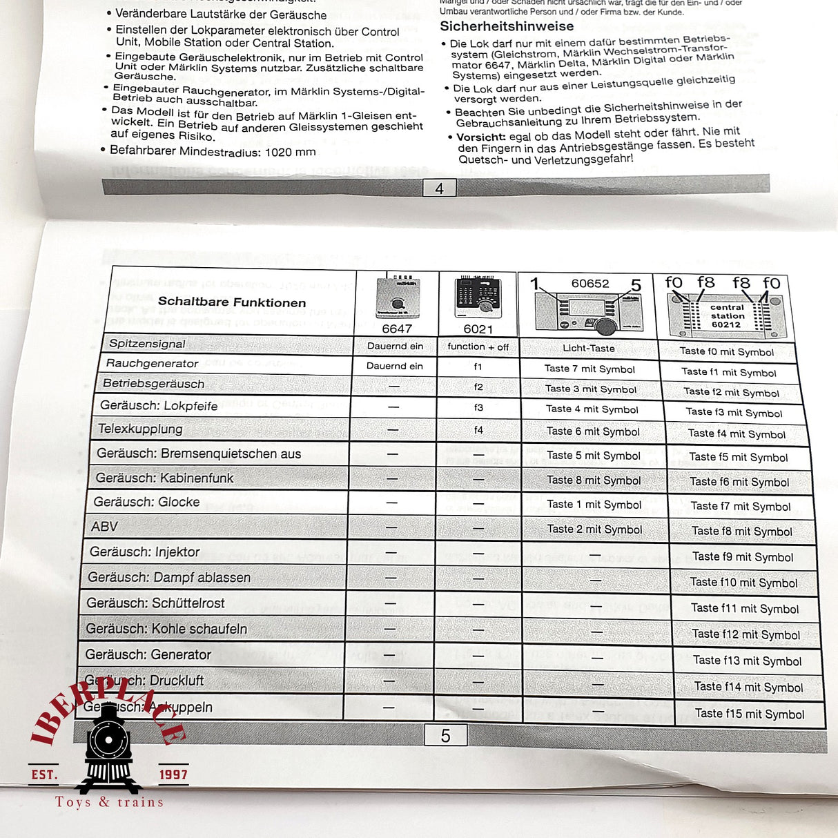 ♻️ 2 mano - Märklin 55941 Locomotora BR 94 con sonido Escala 1 A107