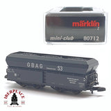♻️ 2 mano - Märklin 80712 vagón tolva GBAG 53 Z escala 1:220 EZ07