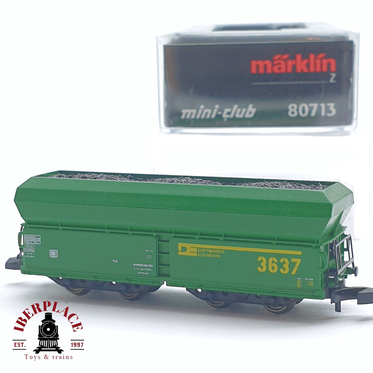 ♻️ 2 mano - Märklin 80713 vagón tolva 3637 Z escala 1:220 EZ07