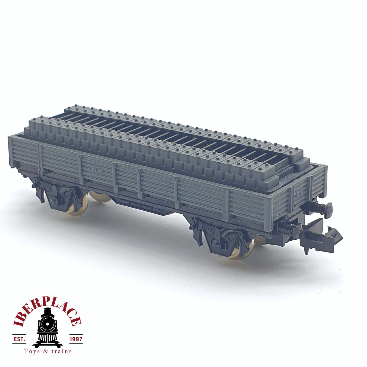 ♻️ 2 mano - IBERTREN 356 vagón bordes bajos RENFE N escala 1:160 AN08