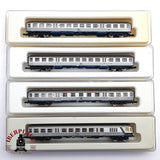 ♻️ 2 mano - Märklin 4x vagones pasajero clases 1-2 silver DB Z escala 1:220 EZ07