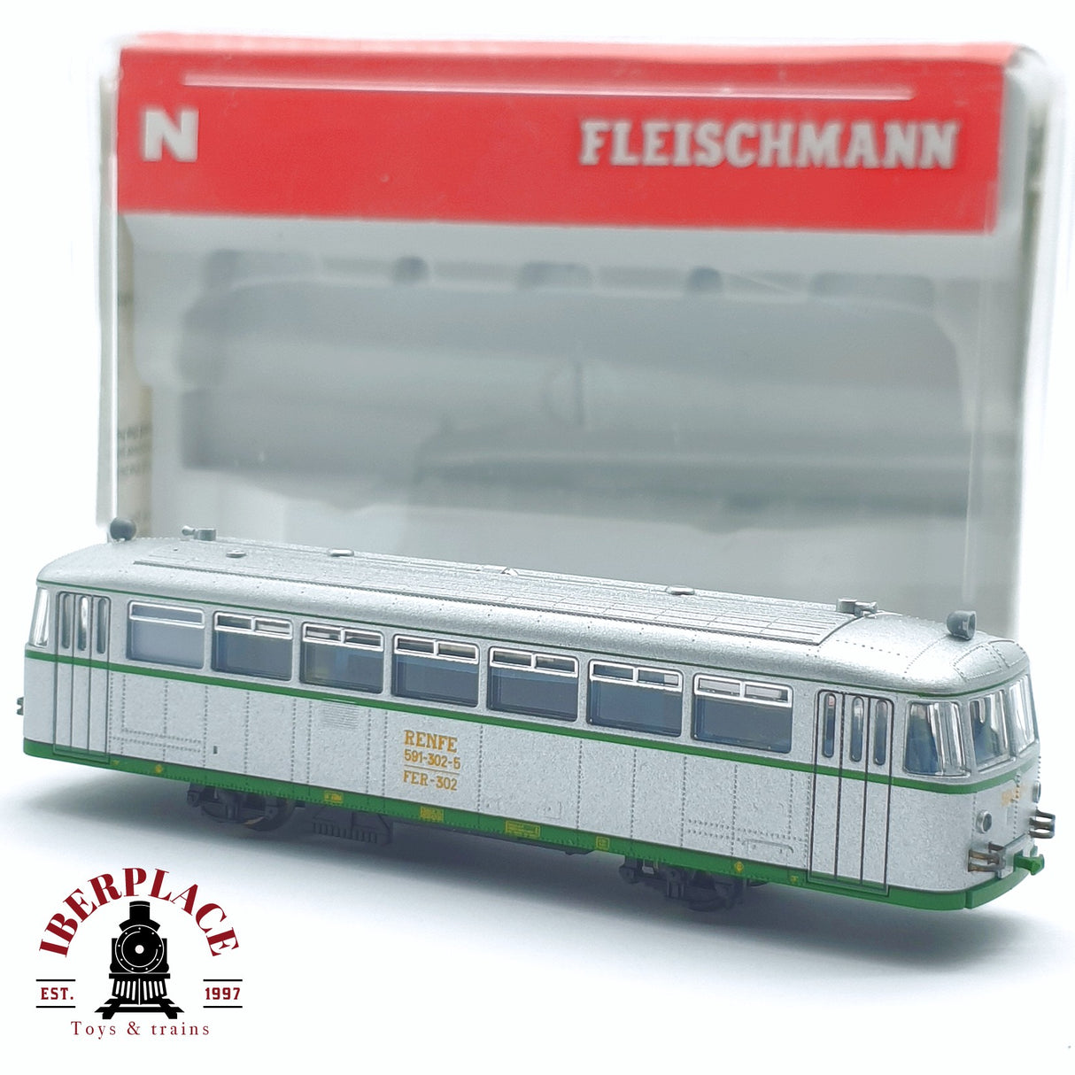 ♻️ 2 mano - Fleischmann 740202 Ferrobus Sin motor RENFE con iluminación N escala 1:160 AN08