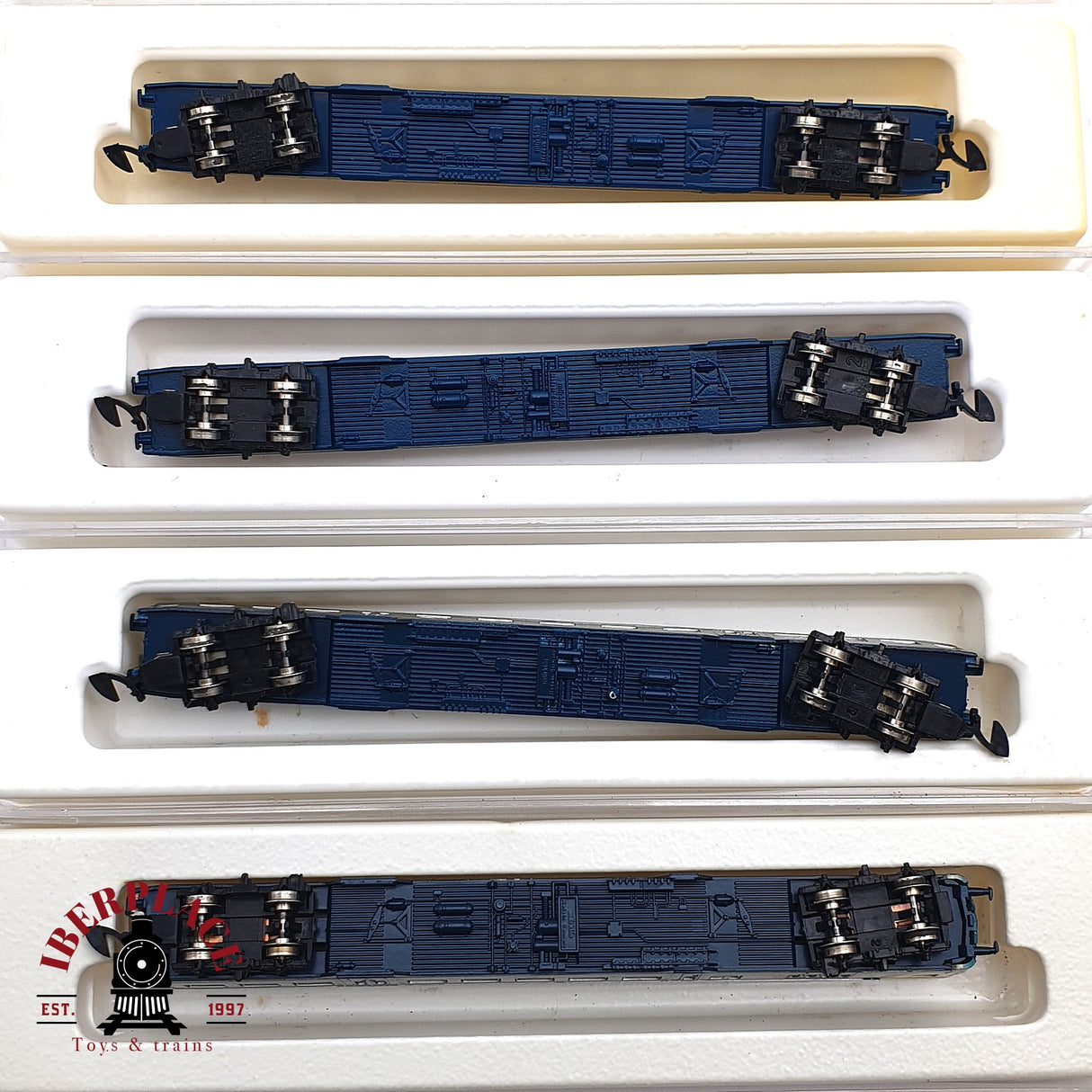 ♻️ 2 mano - Märklin 4x vagones pasajero clases 1-2 silver DB Z escala 1:220 EZ07