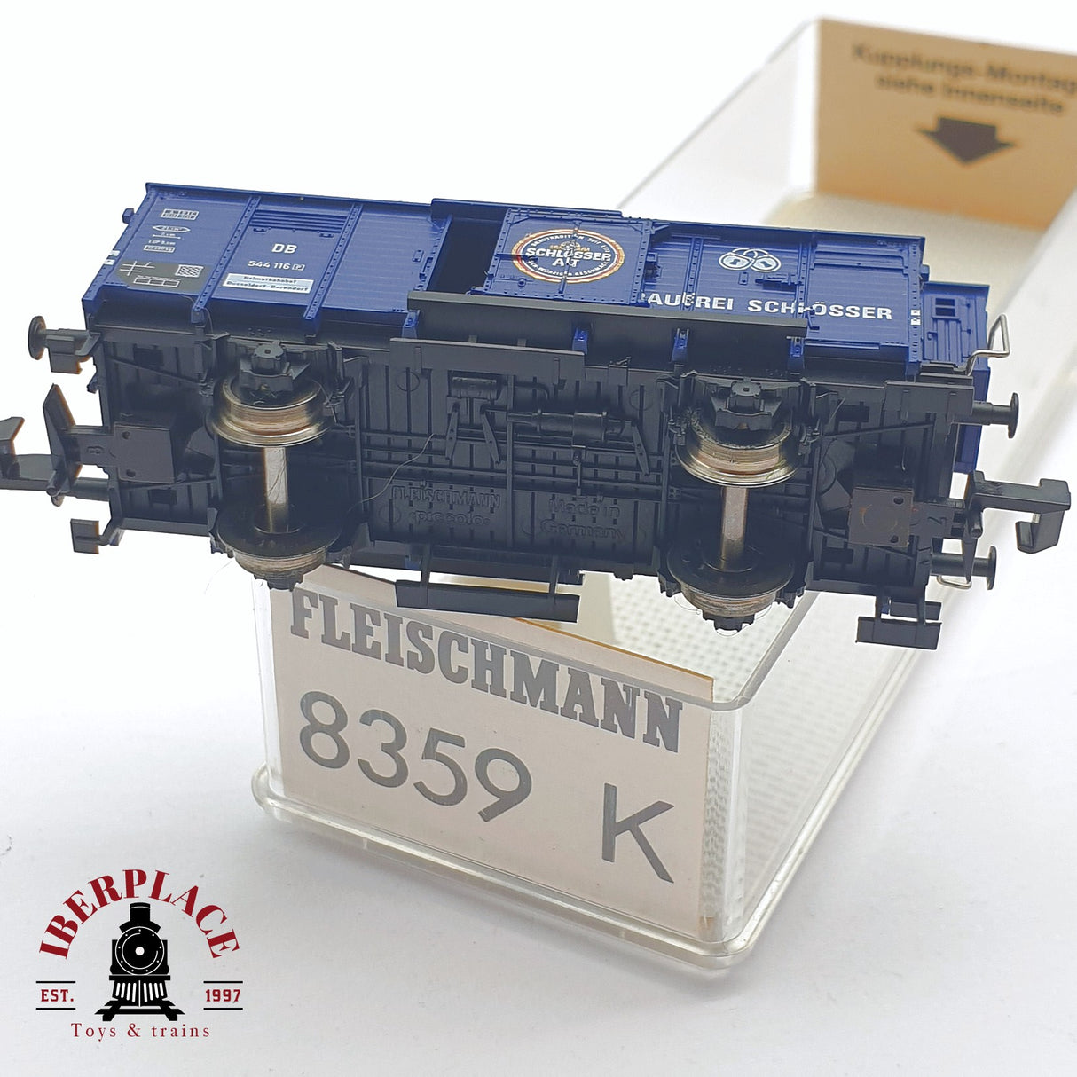 ♻️ 2 mano -  Fleischmann 8359K vagón cerrado con garita DB N escala 1:160 AN03