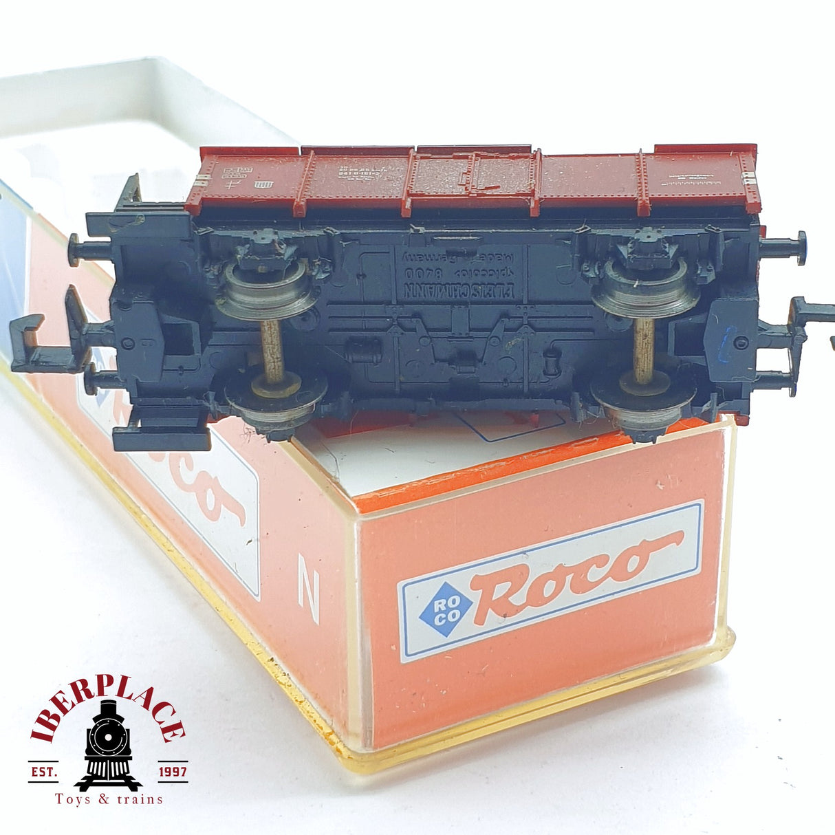 ♻️ 2 mano -  Roco vagón mercancias DB N escala 1:160 AN03