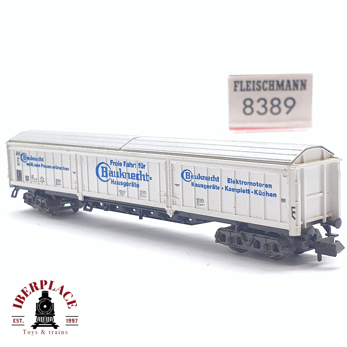 ♻️ 2 mano -  Fleischmann 8389 vagón mercancias Bauknecht DB N escala 1:160 AN03