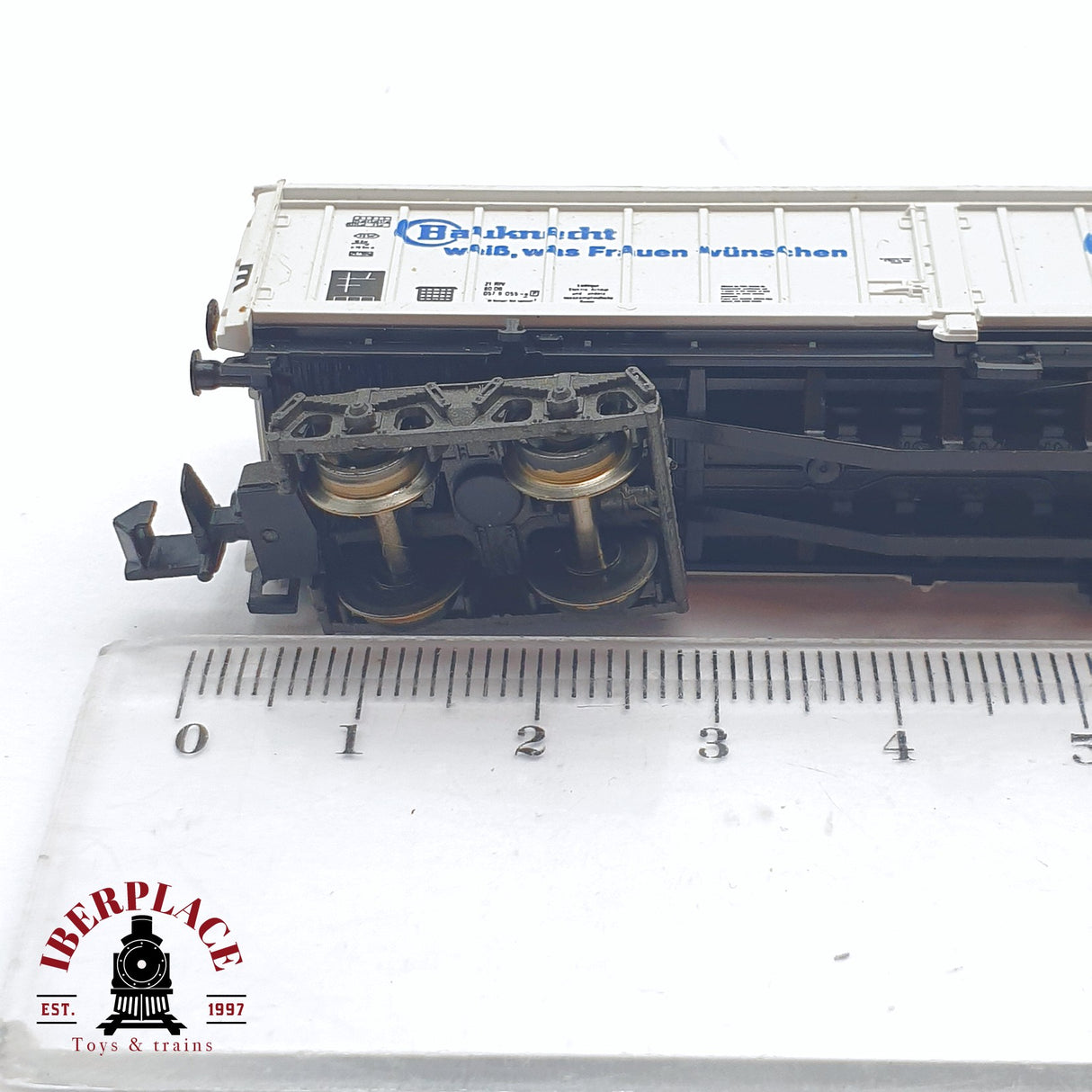 ♻️ 2 mano -  Fleischmann 8389 vagón mercancias Bauknecht DB N escala 1:160 AN03