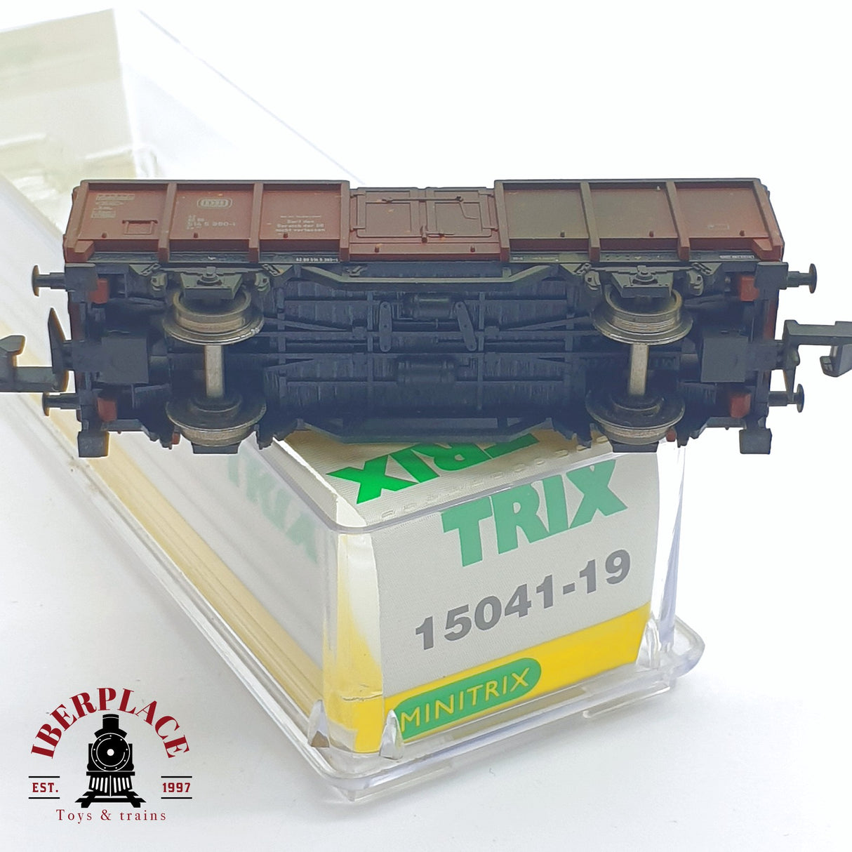 ♻️ 2 mano -  Minitrix 15041-19 vagón abierto con carbón DB 514 N escala 1:160 AN03