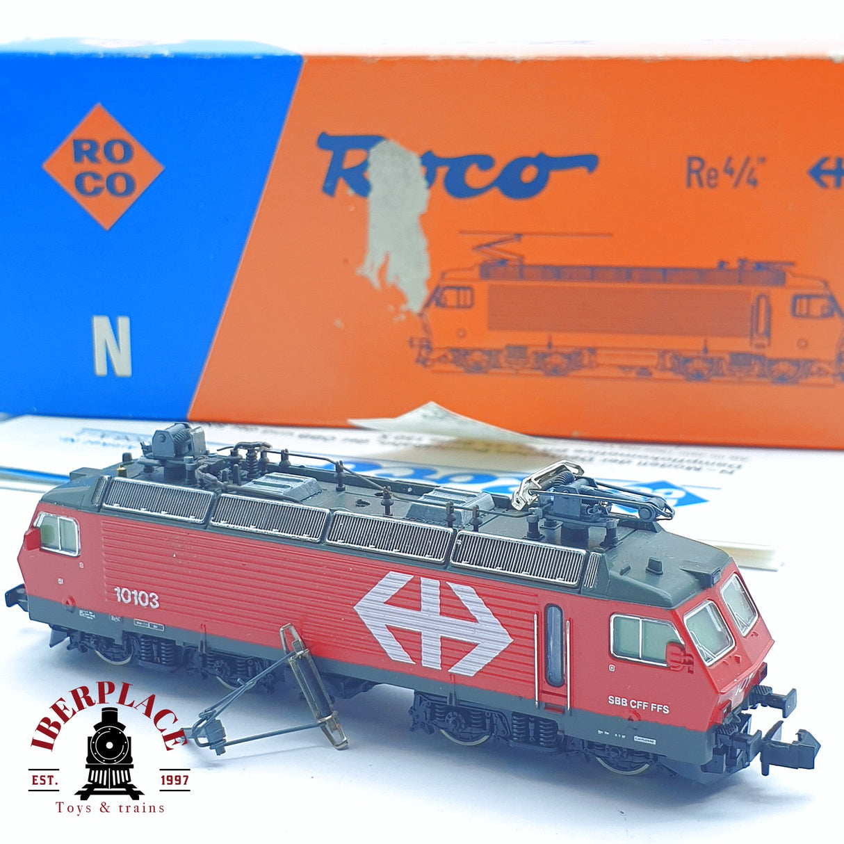 💡♻️ 2 mano -  Roco 02166B Locomotora 10103 SBB N escala 1:160 AN03