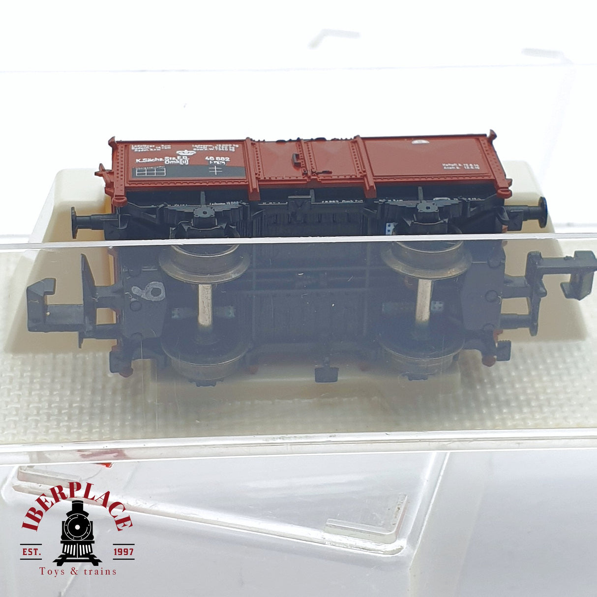 ♻️ 2 mano -  Fleischmann 8883 vagón abierto K.Sächs.Sts.E.B N escala 1:160 AN03