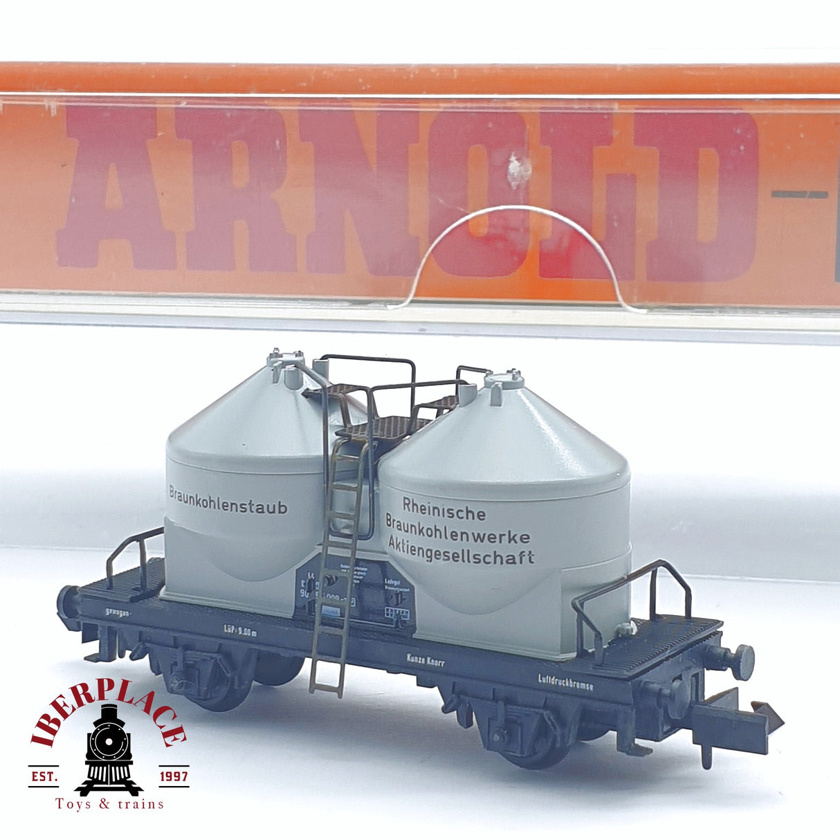 ♻️ 2 mano -  Arnold 4517 vagón silo Braunkohlenstaub N escala 1:160 AN03