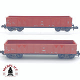 ♻️ 2 mano -  Fleischmann 2x vagones abiertos de borde alto DB N escala 1:160 AN03